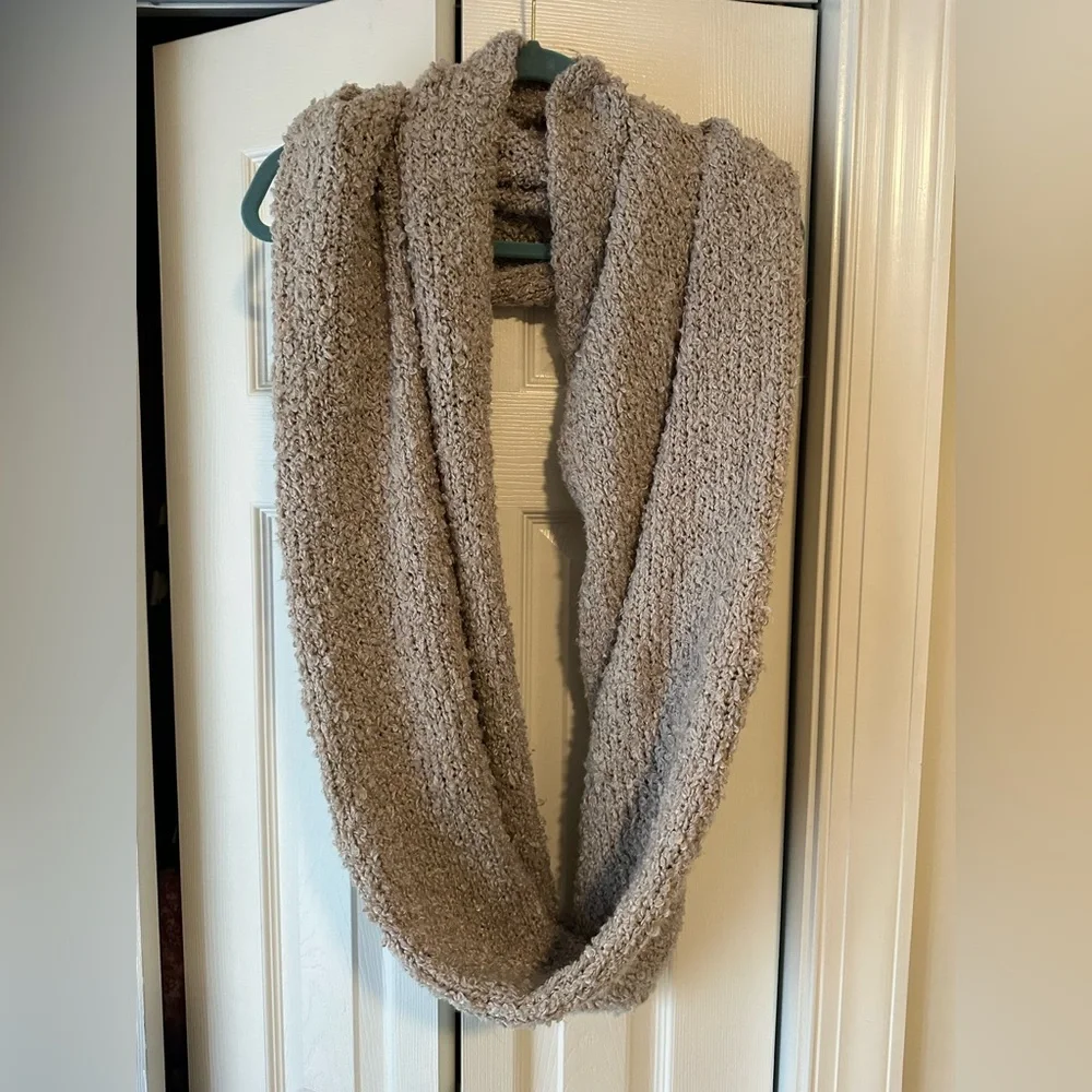 Cozy Taupe Loop Scarf - Women Accessories